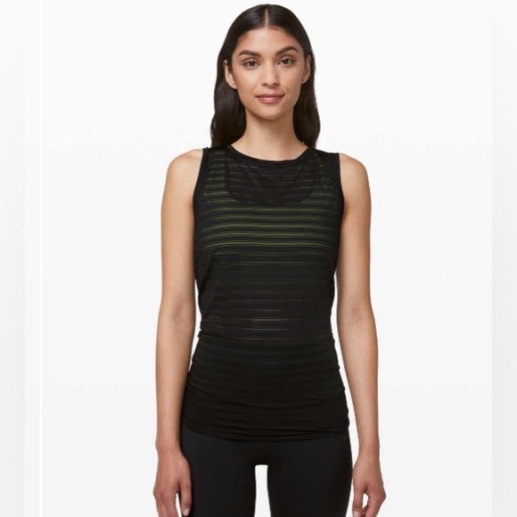 Lululemon Meet Halfway Tank *Striped black size 8 - Picture 5 of 9